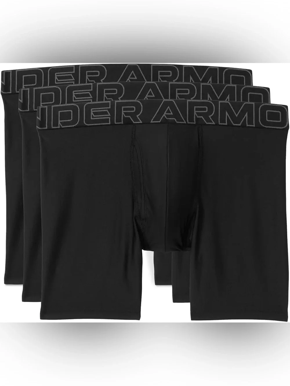 Under Armour Black Men's Performance Boxer Briefs - 3 Pack